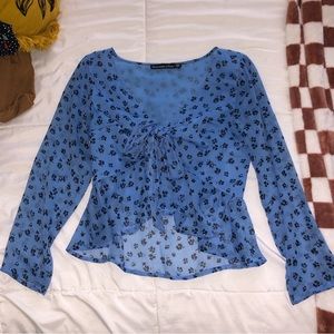 ABERCROMBIE & FITCH - Blue Floral Blouse
